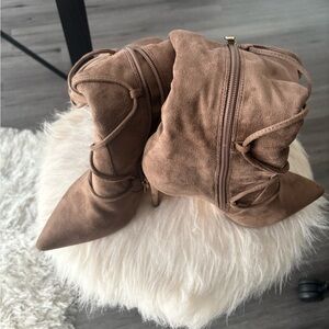 Over the knees high heels boots